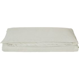 Komfort Home Çizgili Pamuk Saten Krem Çift Kişilik Nevresim Takımı