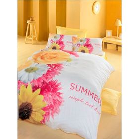 Komfort Home Daisy Çift Kişilik Saten Nevresim Takımı