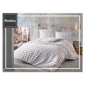 Komfort Home Ekose Ranforce Beyaz Tek Kişilik Nevresim Takımı