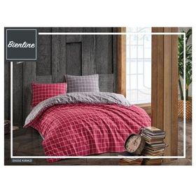 Komfort Home Ekose Ranforce Kırmız Çift Kişilik Nevresim Takım Seti