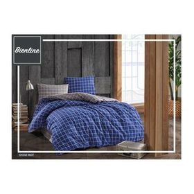 Komfort Home Ekose Ranforce Mavi Tek Kişilik Nevresim Takım