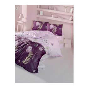 Komfort Home Hale Ranforce Mor Tek Kişilik Nevresim Takımı Seti