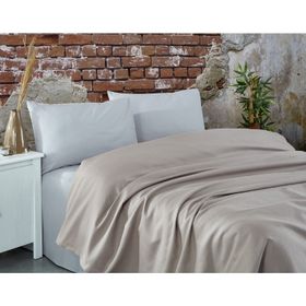 Komfort Home Kahve Çift Kişilik Ranforce %100 Pamuk Pike Sütlü