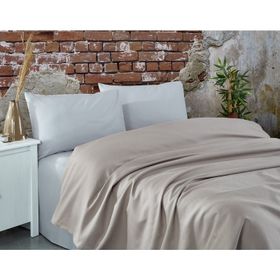 Komfort Home Kahve Çift Kişilik Ranforce %100 Pamuk Pike Sütlü