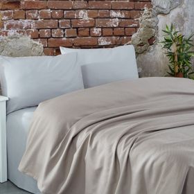 Komfort Home Kahve Çift Kişilik Ranforce %100 Pamuk Pike Sütlü