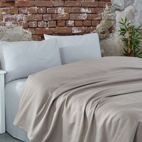 Komfort Home Kahve Çift Kişilik Ranforce %100 Pamuk Pike Sütlü