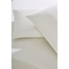 Komfort Home Krem Tek Kişilik Çizgili Pamuk Saten Çarşaf Seti