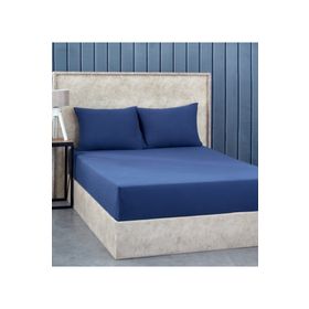 Komfort Home Penye Lastikli Lacivert Battal Boy Çarşaf Seti
