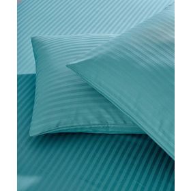 Komfort Home Petrol Yeşili 2 Adet Çizgili Pamuk Saten Yastık Kılıfı