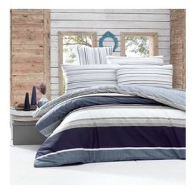 Komfort Home Savoy Ranforce Blue Tek Kişilik Nevresim Takımı