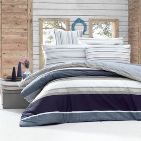 Komfort Home Savoy Ranforce Blue Tek Kişilik Nevresim Takımı