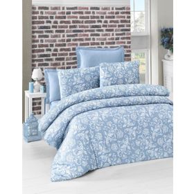 Komfort Home Tek Kişilik Exclusive Deluxe Saten Blue Nevresim Takımı