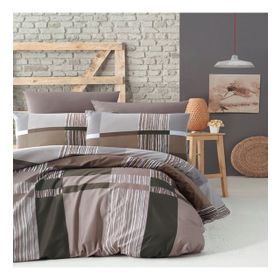 Komfort Home Tek Kişilik Ranforce Estela Brown Nevresim Takımı