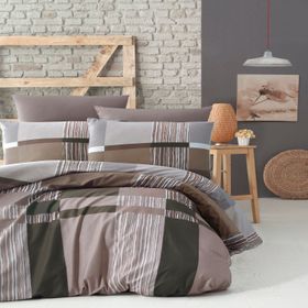 Komfort Home Tek Kişilik Ranforce Estela Brown Nevresim Takımı