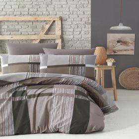 Komfort Home Tek Kişilik Ranforce Estela Brown Nevresim Takımı