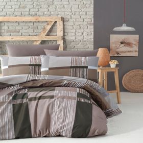 Komfort Home Tek Kişilik Ranforce Estela Brown Nevresim Takımı