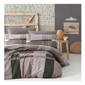 Komfort Home Tek Kişilik Ranforce Estela Brown Nevresim Takımı