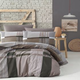 Komfort Home Tek Kişilik Ranforce Estela Brown Nevresim Takımı