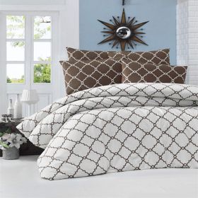 Komfort Home Tek Kişilik Ranforce Symbol White Nevresim Takım