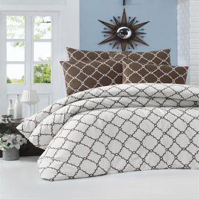 Komfort Home Tek Kişilik Ranforce Symbol White Nevresim Takım