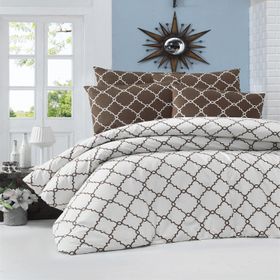 Komfort Home Tek Kişilik Ranforce Symbol White Nevresim Takım
