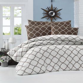 Komfort Home Tek Kişilik Ranforce Symbol White Nevresim Takım