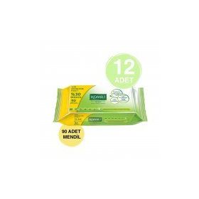 Komili 12'li Set 90 Yaprak Islak Havlu