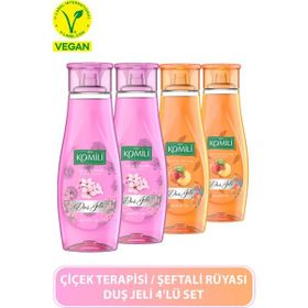 Komili 2x500 ml Şeftali Rüyası + 2x500 ml Çiçek Terapisi Duş Jeli
