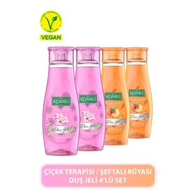 Komili 2x500 ml Şeftali Rüyası + 2x500 ml Çiçek Terapisi Duş Jeli