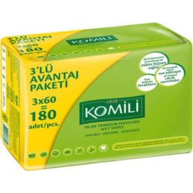 Komili 60 Yaprak Islak Mendil (3 adet)