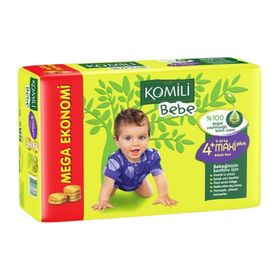 Komili Bebe No:4+ Maxi Plus 36 Adet Bebek Bezi