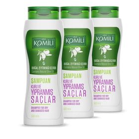 Komili Kuru ve Yıpranmış Saçlar 3x500 ml Vegan Şampuan