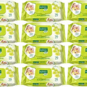 Komili Soft Plastik Kapaklı 12x70 Adet Bebek Islak Mendil