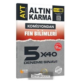 Komisyondan AYT Fen Bilimleri 5x40 Deneme Sınavı-Altın Karma Yayınları