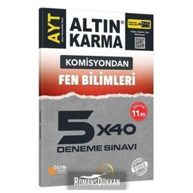 Komisyondan AYT Fen Bilimleri 5x40 Deneme Sınavı-Altın Karma Yayınları