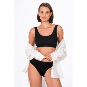 Kompedan K23926 Siyah Kadın Viskon Slip