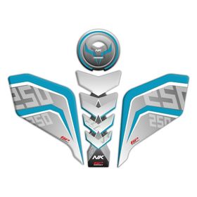 Kompozit CF Moto Turkuaz GP 250 NK 2018-2021 Uyumlu Tank Pad Seti