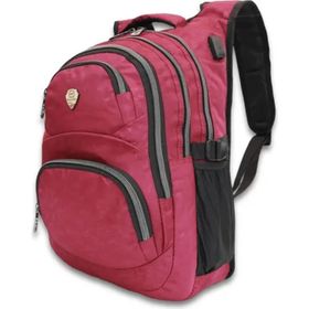 Konfores 1550-2226 Mürdüm Unisex Anatomik Yarasa Sırt Unisex Okul Çantası