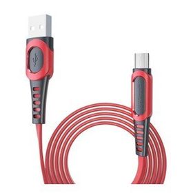 Konfulon DC-01 Süper Hızlı 1 m 2.4A Kırmızı Micro USB Kablo