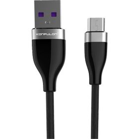 Konfulon S82 1 mt 3.1A Siyah Seramik Uçlu Micro USB Kablo