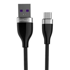 Konfulon S82 1 mt 3.1A Siyah Seramik Uçlu Micro USB Kablo