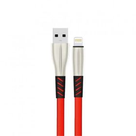 Konfulon S89 iPhone Uyumlu 1 mt 2.4A Kırmızı Metal Uçlu Lightning Kablo