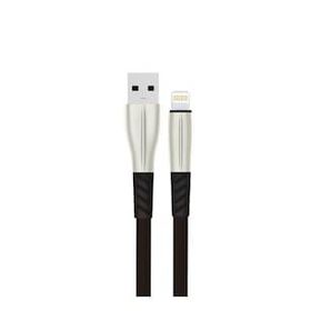 Konfulon S89 iPhone Uyumlu 1 mt 2.4A Siyah Metal Uçlu Lightning Kablo