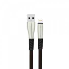 Konfulon S89 iPhone Uyumlu 1 mt 2.4A Siyah Metal Uçlu Lightning Kablo