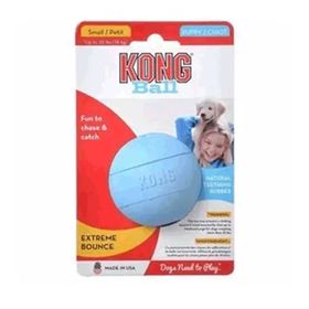 Kong 6.5 cm Mavi Pembe Small Delikli Top Yavru Köpek Oyuncağı