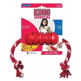 Kong Dental Diş Temizliği Sağlayan İp Sallantılı M Köpek Oyuncağı