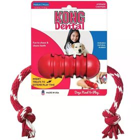 Kong Dental Diş Temizliği Sağlayan İp Sallantılı S Köpek Oyuncağı