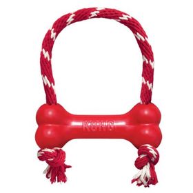 Kong Puppy Goodie Bone İpli Kırmızı XS Kemik Yavru Köpek Oyuncağı