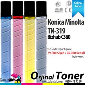 Konica Minolta TN-319 Sarı Fotokopi Toner