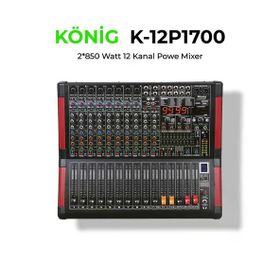 Konig K-12P1700 2x850 W 12 Kanal Power Mikser